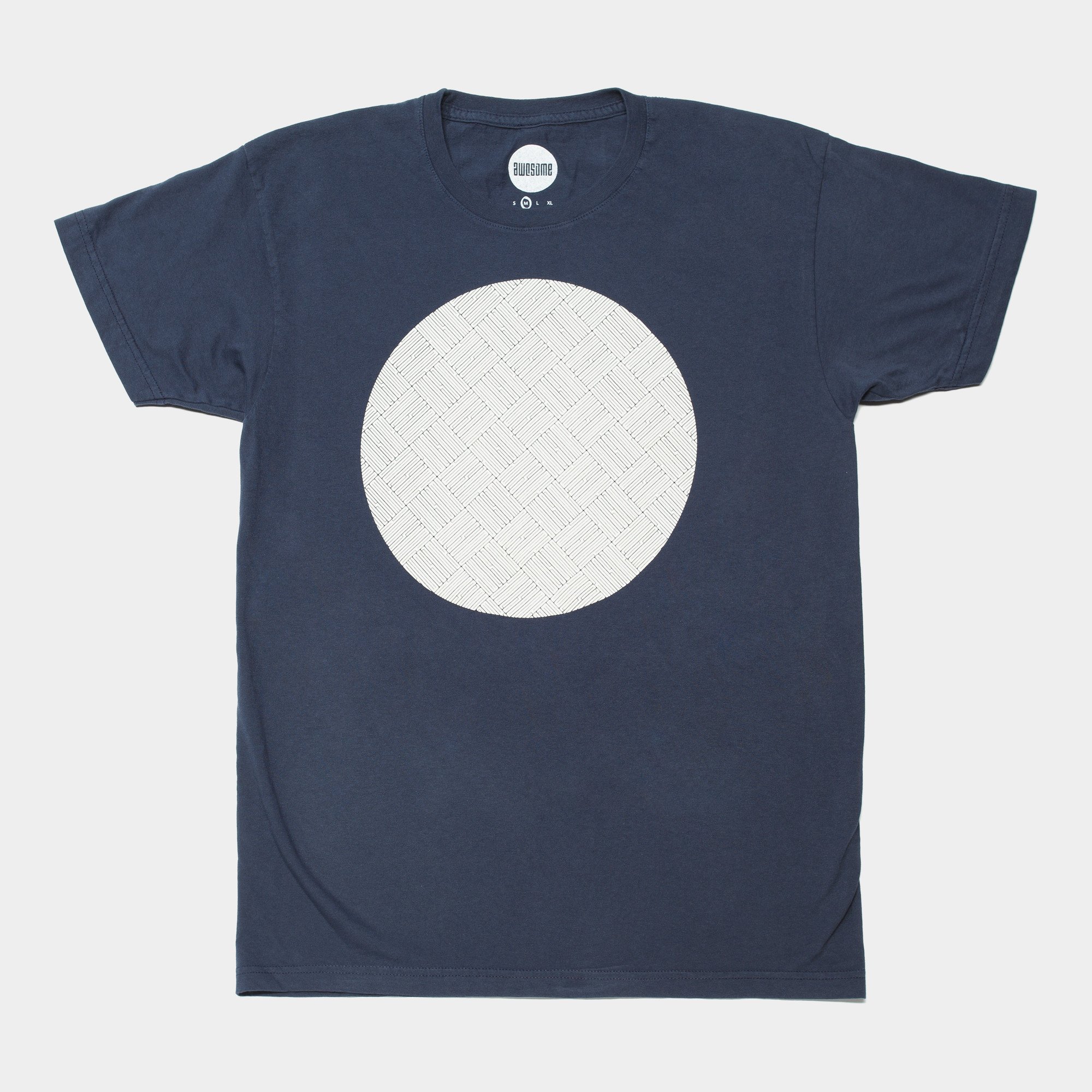 Awesome T-shirt Pattern Circle - Navy